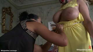 Bruneta putin dominatoare Sandra Romain bice tatele imense, înalte, blonde cehe lesbiene sclavi Înger Wicky apoi anal o fute in coarda robie cu curea pe pula